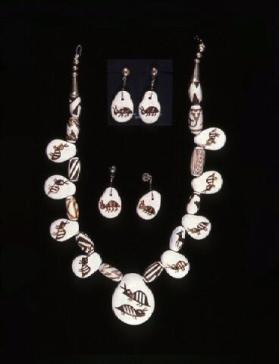 Necklace and earrings (two pairs), set