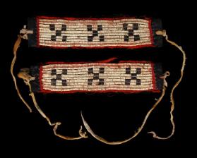 Moccasin anklet bands, pair