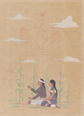 "Navajo Corn Blessing Ceremonial at Midday"