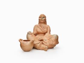 Figure, woman with bowl